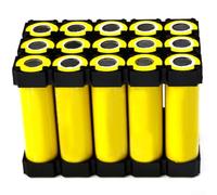 6pcs 21700 Supporto Supporto 3x5 Staffa Telaio in Plastica per Assemblaggio di Cellule FAI DA TE con Design a Testa Piatta e Struttura Senza Disallineamento Nero