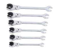6pcs a carena set metrica 10 17 mm Flex Open End Testa 72 Chiave di attrezzatura per denti per il freno per tubi con aria condizionata CR V Acciaio in acciaio