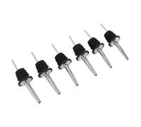 6Pcs Acciaio Inox Spirit Vino Bottiglia con Beccuccio Tappo Flusso Liquore