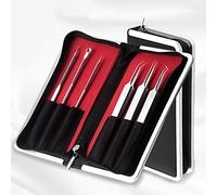 6Pcs Acne Pinzette Comedo Macchina Set e Marchi Rimozione brufolo Ago di Rimozione Comedone Estrattore Nero