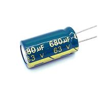 6pcs ad alta frequenza a bassa impedenza 63v 680UF condensatore elettrolitico in alluminio Size13 * 25mm 680UF Elementi di accumulo di energia