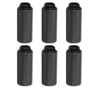6pcs Adattatore Acqua G1/4" M-F 1.57" Nero per PC