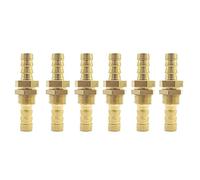 6PCS. Adattatore del connettore 4mm 6mm 8mm 10mm 12mm 14mm 16mm 19mm 25mm Tubo flessibile barbulto Bullone Brass Brass Barbed Tube Mobile Accoppiatore(10mm OD)
