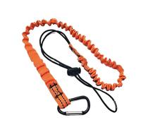 6PCS Addensare Bungee Tether Cordino for attrezzi con moschettone a vite Corda di sicurezza anti-caduta for durevole Per Lavoro(Orange)