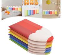 6pcs Adesivi murali anti-collisione per bambini,addensare a forma di matita PU imbottitura autoadesiva da parete Cuscino Camera da letto Tatami 3D Pannelli da parete per borsa morbida(Size:6pcs)