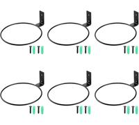 6pcs Anello Portavaso da Fiori A Parete, Anello Portavaso da 8 Pollici, Appendini per Vasi da Fiori in Ferro per Balcone Giardino di Casa