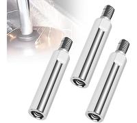 6PCS Angle Grinder Extension Rod, M10 Thread Polishing Machine Adapter Lever, Angle Grinder Extension for 100 Type Angle Grinder/Polisher (M,Silver)