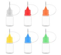 6pcs Applicatore di Precisione di Colla, Bottiglie Plastica, Flacone Contagocce, Squeezer Bottle, Bottigliette con Punta Ago (5ml)