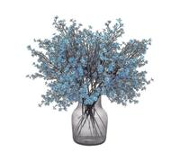 6pcs Autumn Artificial Flowers Outdoor Plastic Fake Plants, Blue