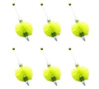 6Pcs Beadable Penna a sfera multicolore peluche palla retrattile multicolore materiale scolastico