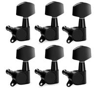 6Pcs Bloccaggio Chitarra String Tunings Pioli Zinchi Lega Macchina Testa Tuners Tunings Chiave Per Acustica Elettrica Chitarra Metallo Sintonizzazioni Stringhe Pioli Chiave