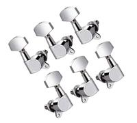 6Pcs Bloccaggio Chitarra String Tunings Pioli Zinchi Lega Macchina Testa Tuners Tunings Chiave Per Acustica Elettrica Chitarra Metallo Sintonizzazioni Stringhe Pioli Chiave