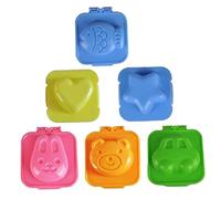 6PCS Boiled Egg Mold 3D Cartoon Plastic Egg Shaper Bento Maker DIY Tools Accessories