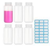 6Pcs Bottiglie PP Antigoccia 17.6oz Lab, Trasparenti