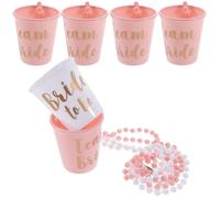 6pcs Bride Bride Plastic Calza di perline Collana a catena per perle per la