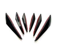 6PCS Car Styling Paraurti Anteriore Spoiler Piccola Busta Coltello A A Universale Rimontato Con Barra Auto Anteriore Spoiler(Look in carbonio)