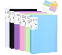 6Pcs Carpetas Exhibición A4 con Cubierta Translúcida & Bolsillos Transparente, Organizador Documentos para Archivos Dibujos, Carpeta Presentación Colores 6 para Individuos, Hogar, Escuela, Oficinas