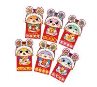 6Pcs Carta Soldi Tasca Benedizione Rossore Busta Festival di Primavera Fortuna Tasca Soldi per Capodanno Cinese Matrimonio Decorativo Hong Bao