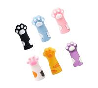 6Pcs Cartoon Cats Artiglio Matita Caps Chewingproof Silicone Matita Tip Protector Covers Per Kid Studente Classe Ricompensa Silicone Pen Protector