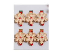 6pcs Cartoon Legno Santa Clip Per Decorazione di Natale Amichevole Craft Clip