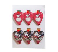 6pcs Cartoon Legno Santa Clip Per Decorazione di Natale Amichevole Craft Clip