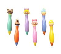 6Pcs Cartoon Pocket Penna a sfera Divertente Breve Penna a sfera 0.7mm Penna Penna a Penna Per Scrivere Diario Scuola Forniture Ufficio