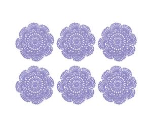 6Pcs Centrini All'Uncinetto Fatti a Mano, 7.9" per Uso Quotidiano, Chiaro