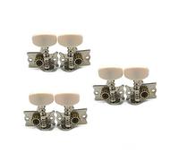 6Pcs Chitarra Classica String Machine Heads Tuning Pegs Keys Tuners Set Bottoni In Plastica Bianca Piroli Accordatura per Chitarra