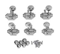 6Pcs Chitarra String Tuning Peg, Manopole in Metallo Tuner Keys, Guitar Tuning Pioli Machine Head Tuner Set Kit(D'argento)