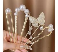 6pcs cinese bastoncini per capelli bambine per capelli vintage borsa perni per capelli Hanfu accessori per la donna ragazze decorazione capelli (K)