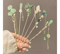 6pcs cinese bastoncini per capelli bambine per capelli vintage borsa perni per capelli Hanfu accessori per la donna ragazze decorazione capelli (G)