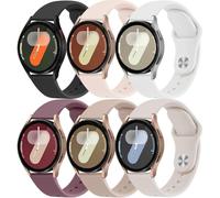 6PCS Cinturino Silicone per Samsung Galaxy Watch 7/6/5/4/FE 40mm 44mm/Watch 3 41mm/per Amazfit Gts 2 Mini/2/Gtr 4/Bip 3 Pro/Bip U,20mm Cinturini Sportivo per Smartwatch 6 Classic 47mm 43mm/5 Pro 45mm