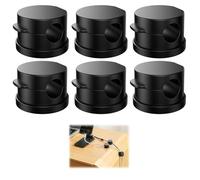 6Pcs Clip per Cavi,Fermacavi Scrivania,Organizzatore di Cavi da Scrivania Regolabile,Fermacavo Adesivo,Magnetico Cavo Clips per Cavi per TV,Comodino,Utensili da Cucina,PC Casa Ufficio (Nero)