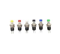 6pcs Color mixing Small round button PBS-110/NO 2 foot self-resetting No lock switch Button switch 7MM BKYUKJVU