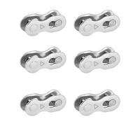 6pcs Connettore Catena Della Bicicletta - Collegamento Maestro Della Catena Della Bicicletta, Catena Della Bicicletta Connettore Di Collegamento Della Bicicletta In Acciaio - Connettore Di