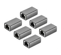 6PCS Connettore RJ45 CAT7 FF, per Ethernet CAT7/6/5e/5, Argento