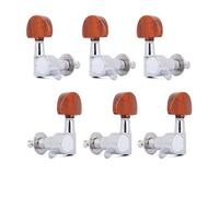 6PCS Cromo/Lega di Titanio 3R + 3L Chitarra Acustica/Folk Chiusura Completa Pioli String Accordatori Chiavi Testa Dell'accordatore Per Chitarra (Color : 5)