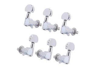 6PCS Cromo/Lega di Titanio 3R + 3L Chitarra Acustica/Folk Chiusura Completa Pioli String Accordatori Chiavi Testa Dell'accordatore Per Chitarra (Color : 3/4)