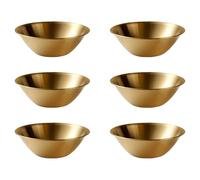 6Pcs Cucina Forma di V Miscelazione Insalatiera In Metallo Spessa Ciotola Zuppa In Acciaio Inox Dessert Ciotole Contenitore di Cibo Durevole