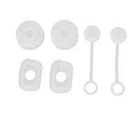 6PCS Cup Straw Stopper Sealed Reusable Straw Cover Cap Square Round Spill Stoppers Silicone Leak Stopper Set Cup Spill Proof Stopper (Trasparente)