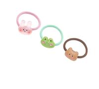 6pcs Cute Cartoon No Harm Hair Loops for Kids Teddy Bear Headband Accessories