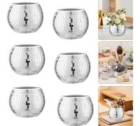6PCS Disco Ball Vaso da Fiori, Disco Ball Planter, Vaso stile disco, Fioriera da discoteca, Specchio Disco Ball Vaso, Fioriera a sfera da discoteca