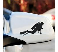 6pcs Diver Silhouette Car Stickers - Design , Facile da Strappare e Rimuovere, Impermeabile e Resistente , a Tutti i Modelli di Veicoli, Sticker Impermeabile | Design Silhouette | Sticker in