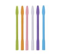 6pcs Doppio per Testa Silicone Mescolatore Bastoni Multifunzionale Epossidico Agitazione Aste per Epoxy Fare per il Viso Mas Resina Mold