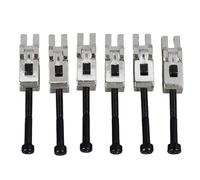 6Pcs Electric Guitar Bridge Saddle, Double Locking Tremolo Metal Roller Screw Saddle Replacement, Premium Metal Bridge Saddles with Double Locking System, for Various Guitar Styles (Argento)