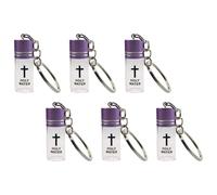 6PCS facile da trasportare bottiglie di vetro stand incluso sacra acqua recipienti per cerimonie facile da trasportare fondo piatto sacro