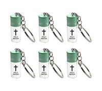 6PCS facile da trasportare bottiglie di vetro stand incluso sacra acqua recipienti per cerimonie facile da trasportare fondo piatto sacro