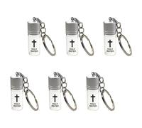 6PCS facile da trasportare bottiglie di vetro stand incluso sacra acqua recipienti per cerimonie facile da trasportare fondo piatto sacro