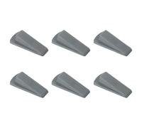 6Pcs Fermaporte in Gomma, Cuneo per Porte Antiblocco, Grigio Scuro