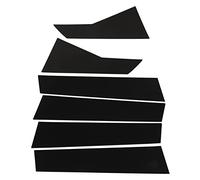 6pcs finestra pilastro post rivestimento rivestimento nero ridotto sostituto per jazz esterno laterale monatura della finestra accessori aggiornamenti (2021)